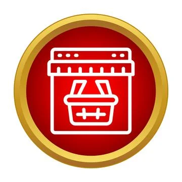 Online shopping basket icon for e commerce website Stock Illustration