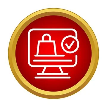 Online shopping checkout completing secure purchase process Stock Illustration
