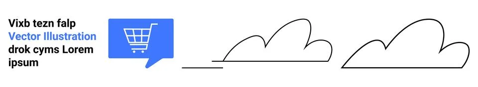 Online shopping, cloud storage, e-commerce, communication, data sharing, reta Ilustración de archivo