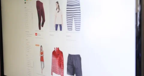 Online shopping from computer 13 Stock Footage 119001486