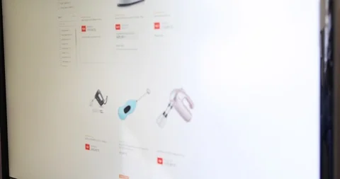 Online shopping from computer 14 Video stock 119001359