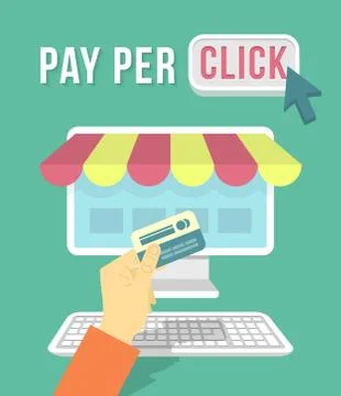 Online Shopping by Computer Ilustração Stock