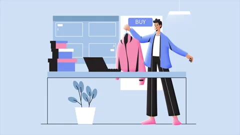 Online shopping concept. e-commerce concept Stock Footage 310540740