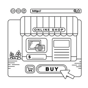 Online shopping concept Stock Illustration