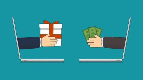 Online shopping concept. Illustrazione stock