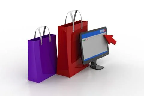 Online shopping concept Grats Stockgrafik