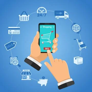 Online Shopping Concept Stock Illustration