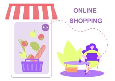 Online shopping concept Stock Illustration