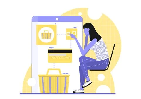 Online shopping concept. Stock Illustration