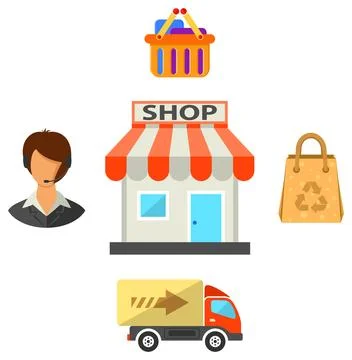 Online Shopping Concept Stock Illustration