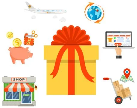 Online Shopping Concept 스톡 일러스트