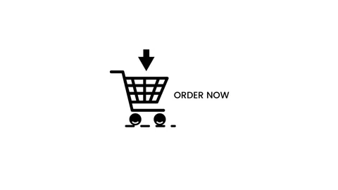 Online shopping concept with order now text animation Vídeo Stock 342096057