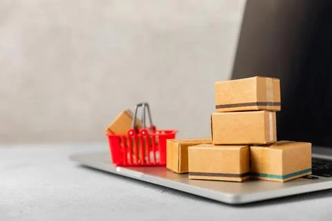 Online shopping concept. Stock Photos