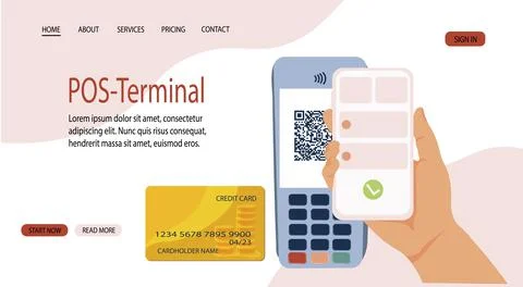Online shopping concept. Qr code payment. Stock Illustration