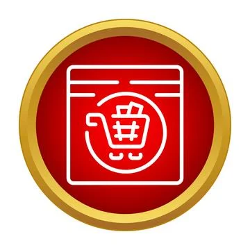 Online shopping e commerce adding items to cart process icon 스톡 일러스트