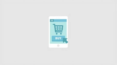 Online Shopping Flat Icon Video stock 205060770