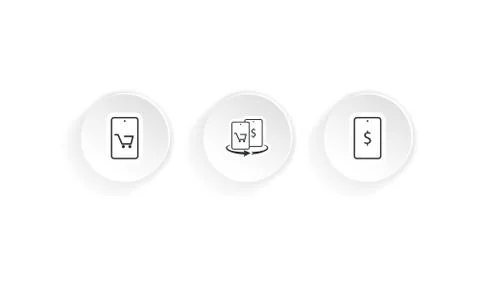 Online shopping icon. Vector on isolated white background. EPS 10 Stock Illustration