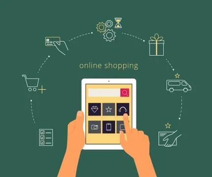 Online shopping Stock Illustration