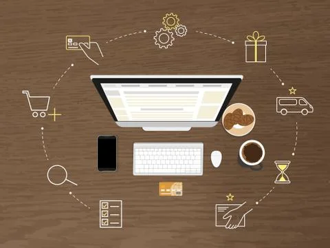 Online shopping Stock Illustration