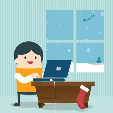 Online shopping Illustrazione stock