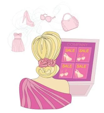 Online shopping Stock Illustration