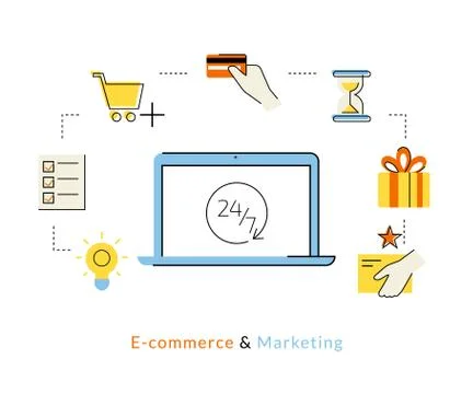 Online shopping Stock Illustration