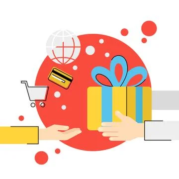 Online shopping Illustrazione stock