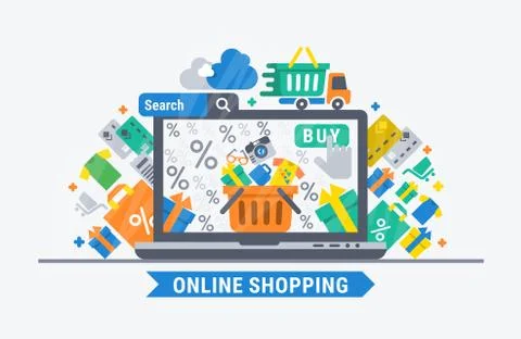 Online shopping Stock Illustration