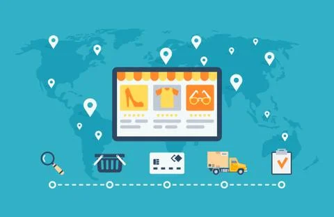 Online shopping Stock Illustration