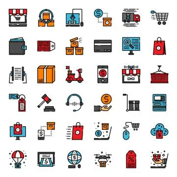 Online shopping Illustrazione stock
