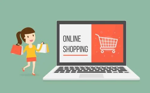 Online Shopping. Stock Illustration