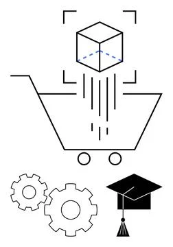 Online Shopping Innovation with Augmented Reality in Engineering Education .. 스톡 일러스트