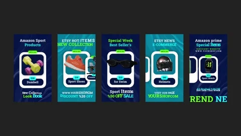 Online Shopping Instagram Reels 스톡 After Effects
