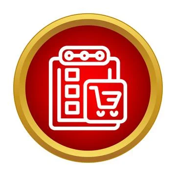 Online shopping list adding items to cart concept Stock Illustration