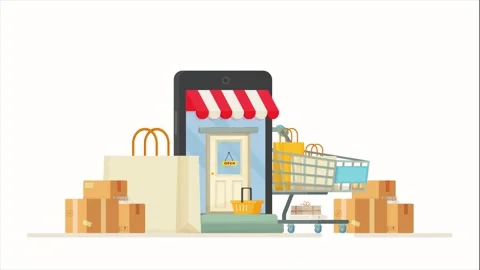 Online Shopping Made Easy: From Store to Door 库存影片 339342568