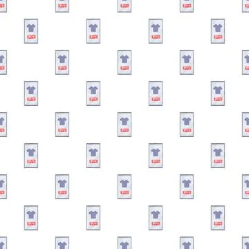 Online shopping mobile app t shirt buy button pattern Stock Illustration