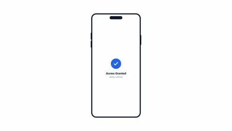 Online shopping mobile security verification process on smartphone screen. 4K Stock Footage 345495578