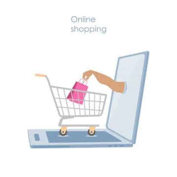 Online shopping or e-commerce concept Stock Illustration