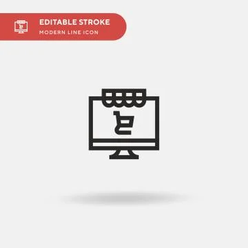 Online Shopping Simple vector icon. Illustration symbol design template for w Stock Illustration
