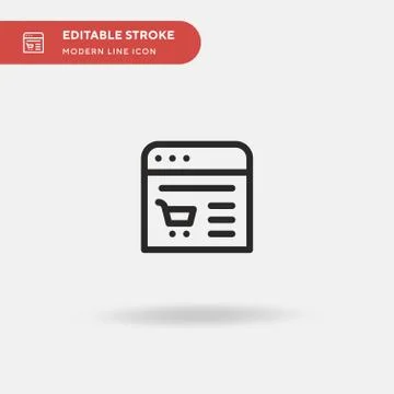 Online Shopping Simple vector icon. Illustration symbol design template for w Stock Illustration
