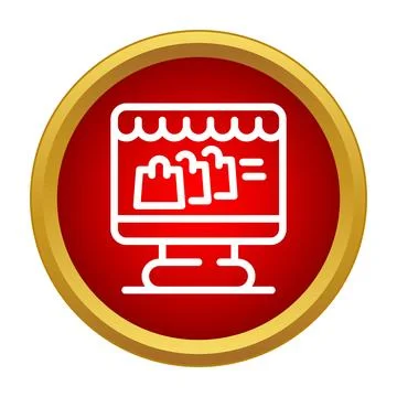 Online shopping store concept on computer screen Stock Illustration