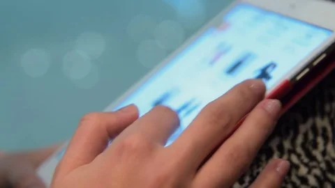 Online shopping with tablet computer Stock Footage 74190423