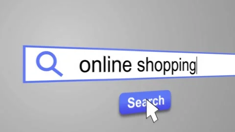"Online shopping" Typing into Search Engine on Computer Screen Stock Footage 105667768