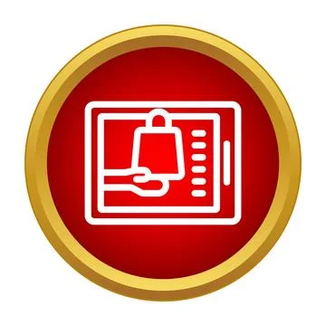 Online shopping using a tablet delivering purchases Stock Illustration