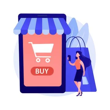 Online shopping vector concept metaphor Stock Illustration