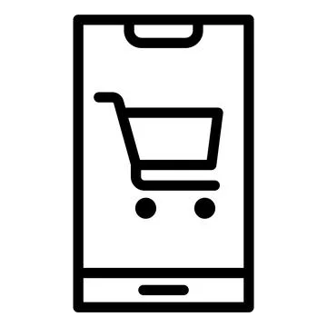 Online shopping Vector Icon Design Illustration Stock Illustration