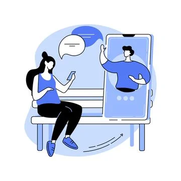 Online socialization isolated cartoon vector illustrations. Stock Illustration