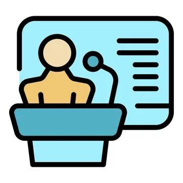 Online speaker icon vector flat Stock Illustration