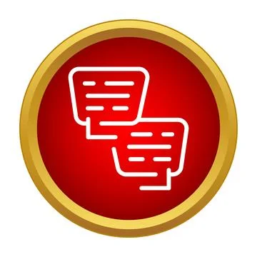 Online speech bubbles icon showing communication and chat message 库存插图