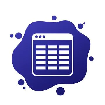 Online spreadsheet editor icon, vector Stock Illustration
